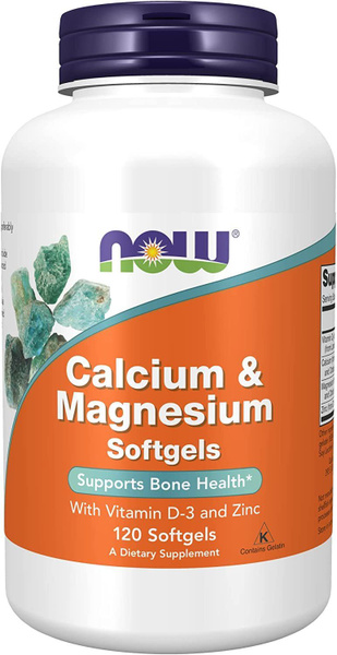 NOW Calcium Magnesium With Vitamin D3 and Zinc 120 капсул (кальций ...