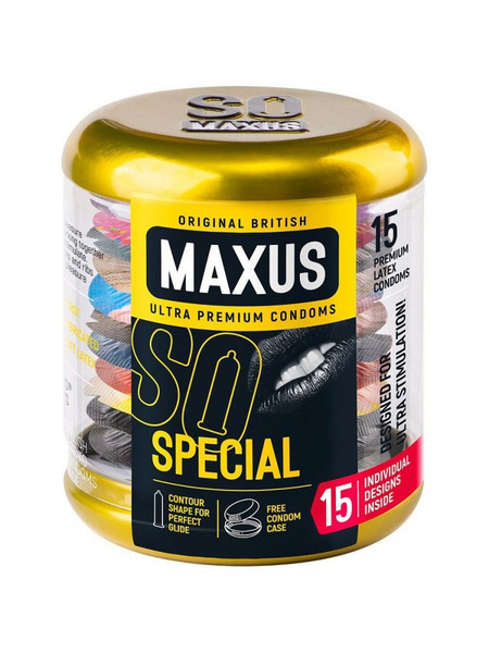 Презервативы с точками и рёбрами MAXUS Special - 15 шт., цвет не указан ...