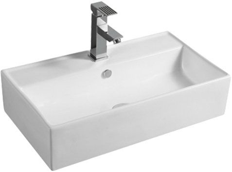Раковина Mira MR-5532 подвесная, прямоугольная, фаянсовая, белая, 55 см ...
