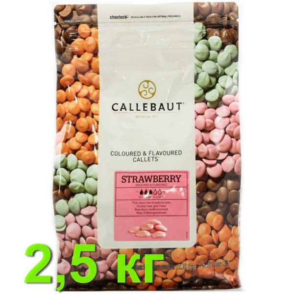Шоколад Callebaut STRAWBERRY (Бельгия) со вкусом КЛУБНИКИ 30% в ...