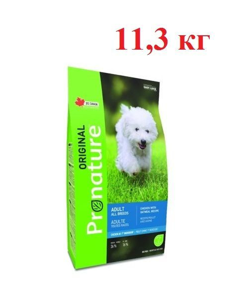 Pronature Original Adult All Breeds 11,3 кг сухой корм с курицей для ...