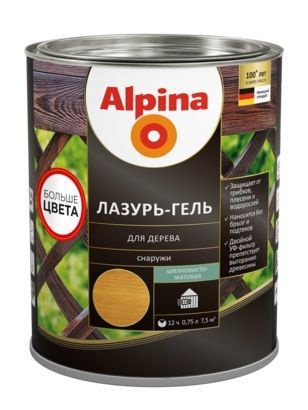 Alpina Лазурь-гель для дерева Белый 0,75л. - купить по доступным ценам ...