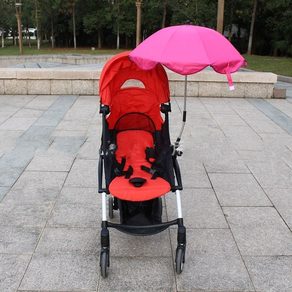 Зонт для коляски Розовый 60 см универсальный с защитой от ...