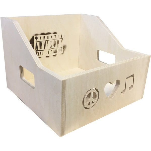 Ящик для хранения виниловых пластинок 3.ICON, бежевый, без покраски по ...