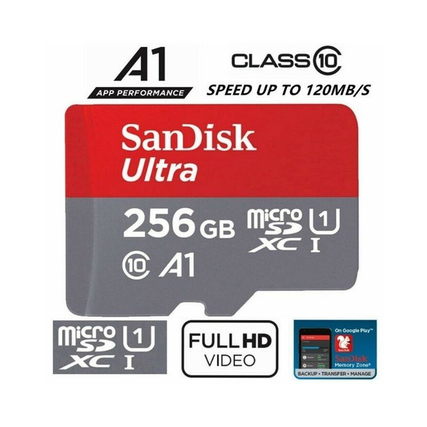 Карта памяти microsd sandisk ultra 256gb uhs i sdsqua4 256g gn6mn