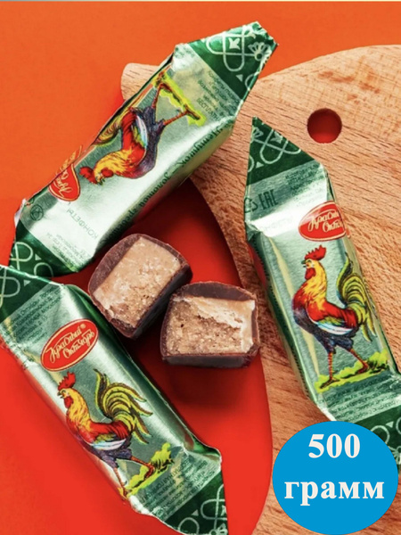 Конфеты шоколадные с пралине Петушок Золотой гребешок, 500гр Красный ...