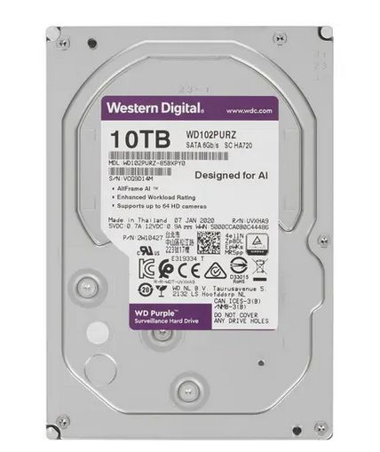 10 ТБ Внутренний жесткий диск Western Digital Purple (WD102PURZ ...