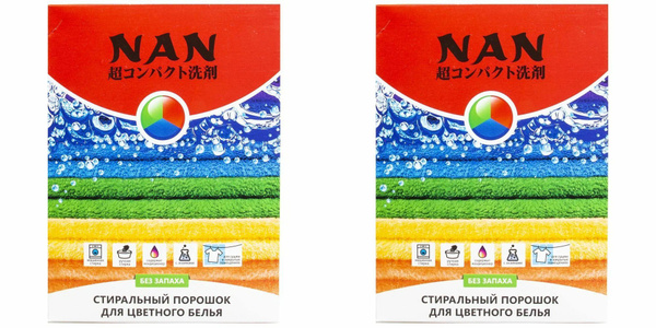NAN Стиральный порошок для цветного белья 400 гр, 2 упак - купить с ...