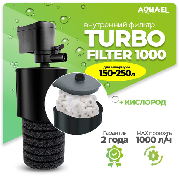 Внутренний фильтр AQUAEL TURBO FILTER 1000 для аквариума 150 - 250 л ...