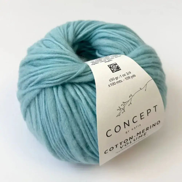 Пряжа Katia Concept Cotton Merino Volume - 1 шт. Моток: 50г, 100м ...