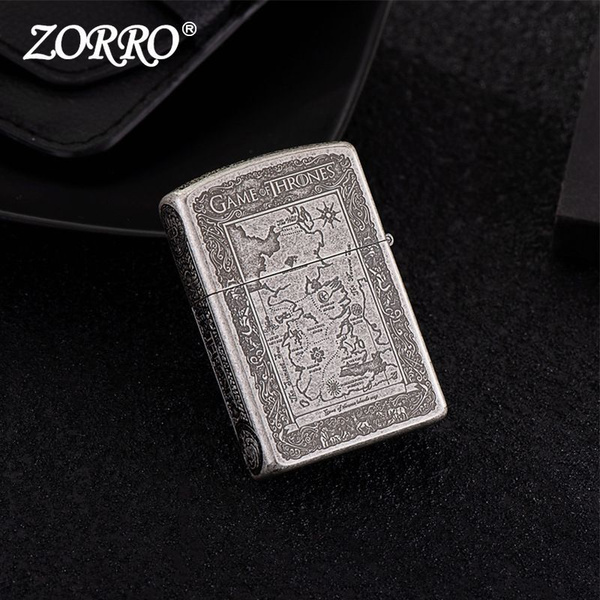 Серебряная зажигалка ZORRO со специальным рисунком - купить с доставкой ...