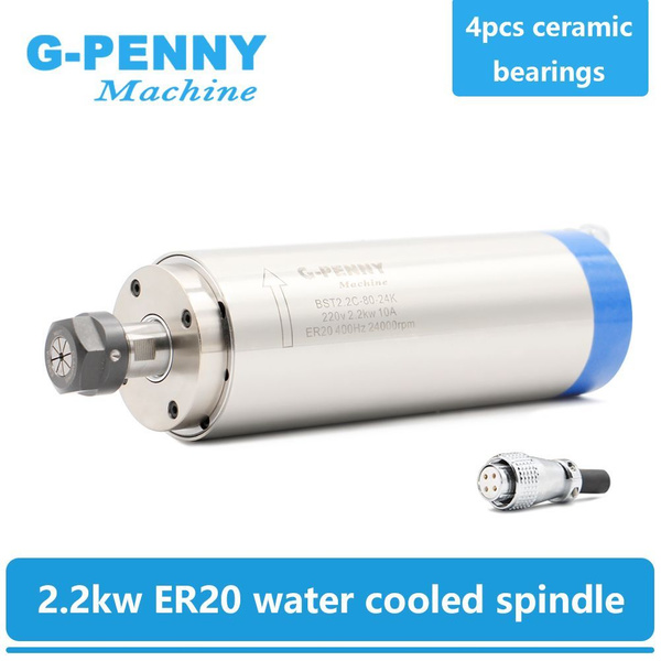 G-Penny 2,2 кВт ER20 Двигатель шпинделя с водяным охлаждением 220 В 80* ...