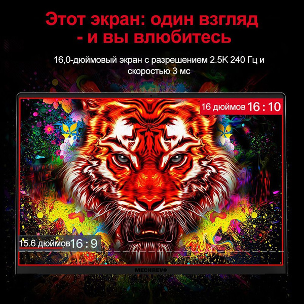 Игровой ноутбук MECHREVO flood dragon 16Pro R9-7945HX, белый купить по ...