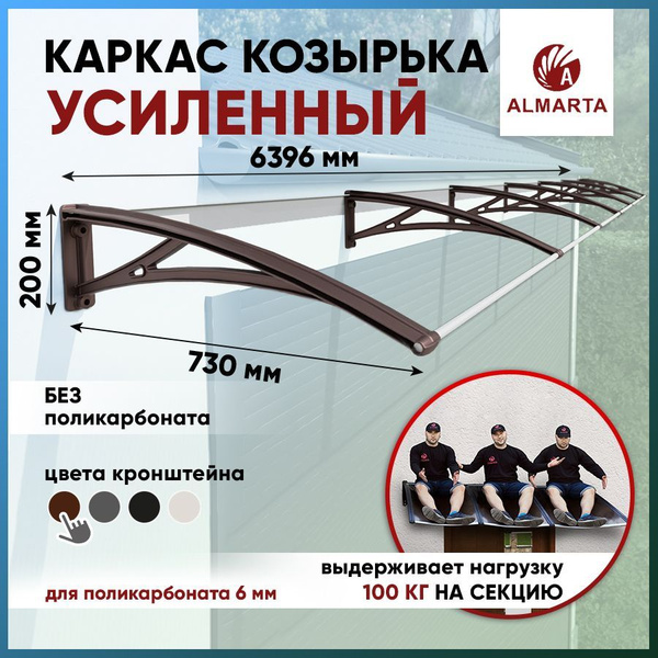 Каркас козырька над крыльцом дверью, входом, окном для дома и дачи ...