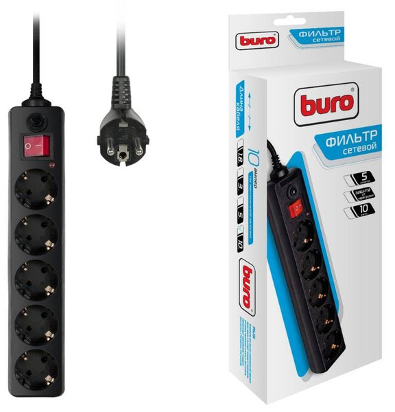 Сетевой фильтр Buro - купить по выгодной цене в интернет-магазине OZON ...
