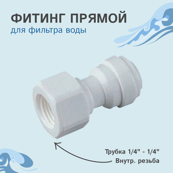 Фитинг прямой 1/4-1/4 трубка- вн резьба / фитинг для фильтра для воды ...