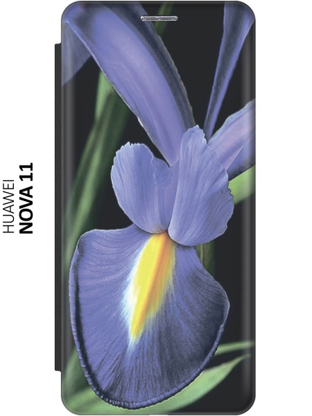 Чехол-книжка Сиреневая калла на Huawei nova 11 / Хуавей нова 11 черный ...
