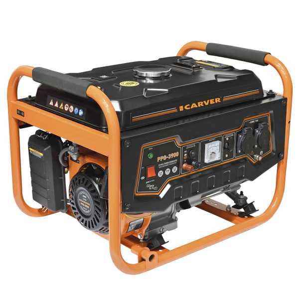 Генератор бензиновый CARVER PPG- 3900 ( бак 15 л, обмотка медь), арт ...