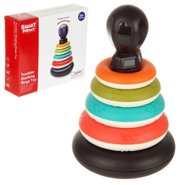 Игрушка пирамидка-неваляшка для малышей, Veld Co / Детская развивающая ...