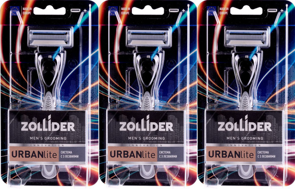 Zollider Бритвенный станок Urban, с 1 кассетой, 3 лезвия, 3 уп - купить ...