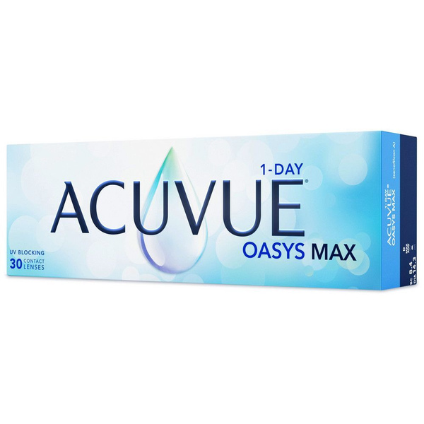 Линзы ACUVUE OASYS MAX 1-Day однодневные , 30 шт -6 Радиус кривизны 9 ...