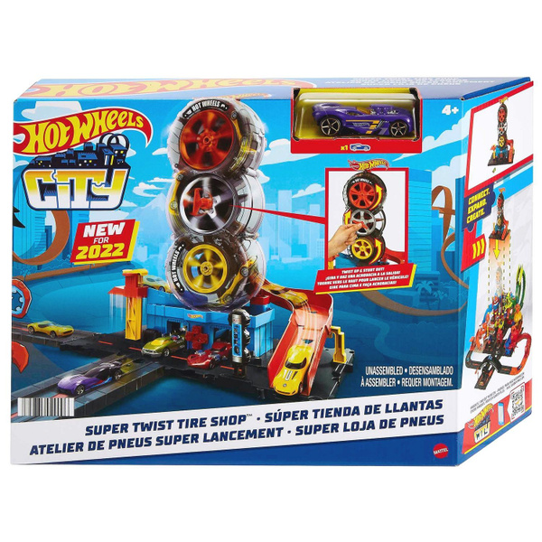 Игровой набор Hot Wheels Гараж - Мастерская Крутой поворот, в наборе с ...