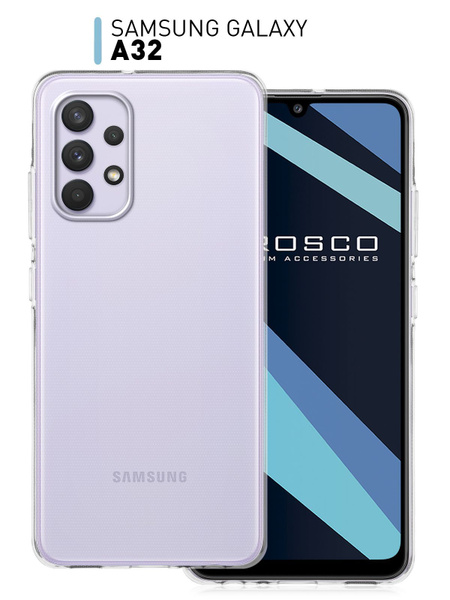 Качественный силиконовый чехол ROSCO для Samsung Galaxy A32 (Самсунг ...