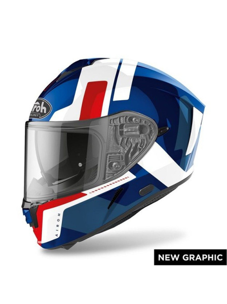 Casco Integrale Airoh Spark 2 – Grafica Dart Blue/Red Gloss, Taglia XXL, Omologazione ECE 22-06