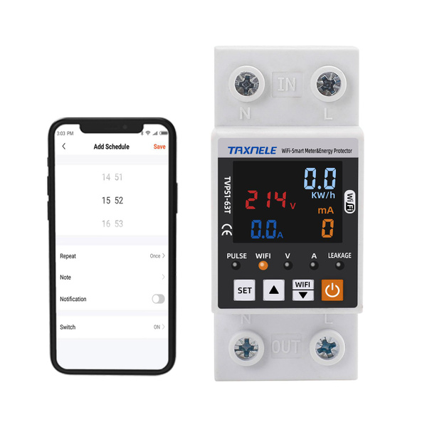 Интеллектуальный счетчик TUYA WiFi AC 63A 85 - 300V Wi - Fi ...