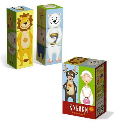 Кубики в картинках "Потешные" 6 кубиков - купить с доставкой по ...