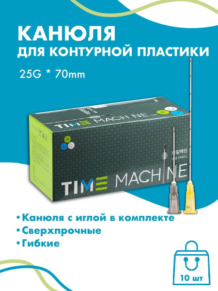 Канюля для контурной пластики 25G x 70 мм иглы медицинские 10шт ...