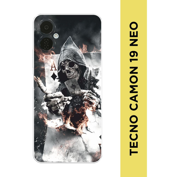 Силиконовый чехол на Tecno Camon 19 Neo / Текно Камон 19 Нео "Карты ...