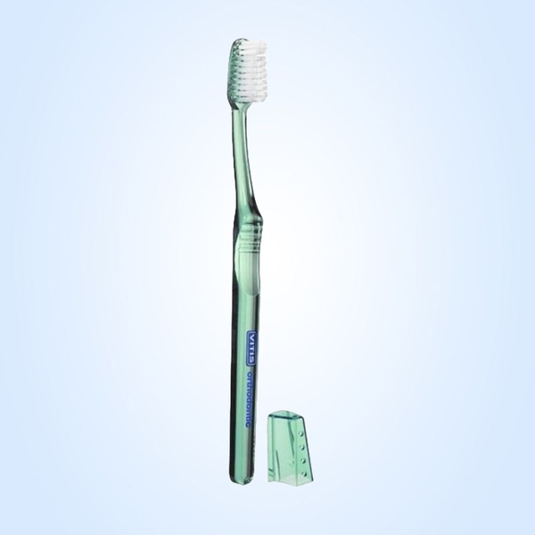 Зубная щетка Vitis Orthodontic ортодонтическая, бирюзовая - купить с ...
