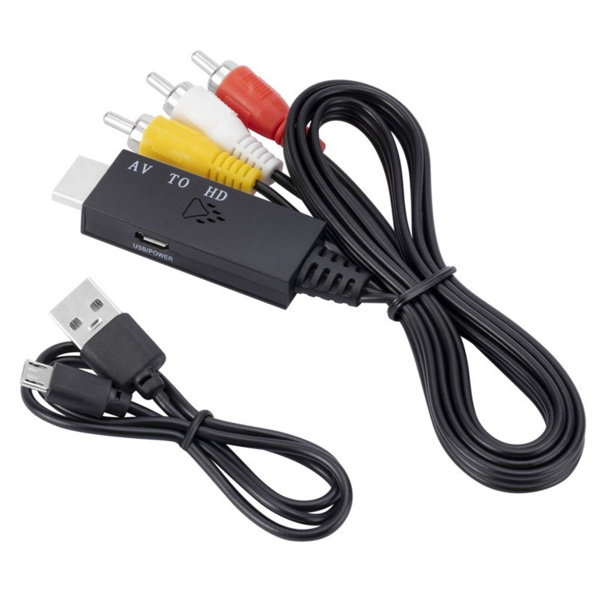 (O061)Преобразователь RCA в HDMI, совместимый кабель AV в HDMI, адаптер ...
