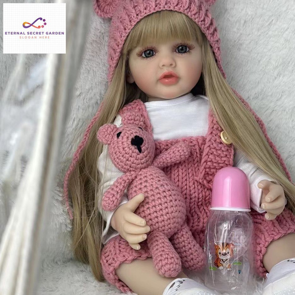 Реалистичная силиконовая кукла-реборн, 55 см, 22 дюйма, игрушка для ...