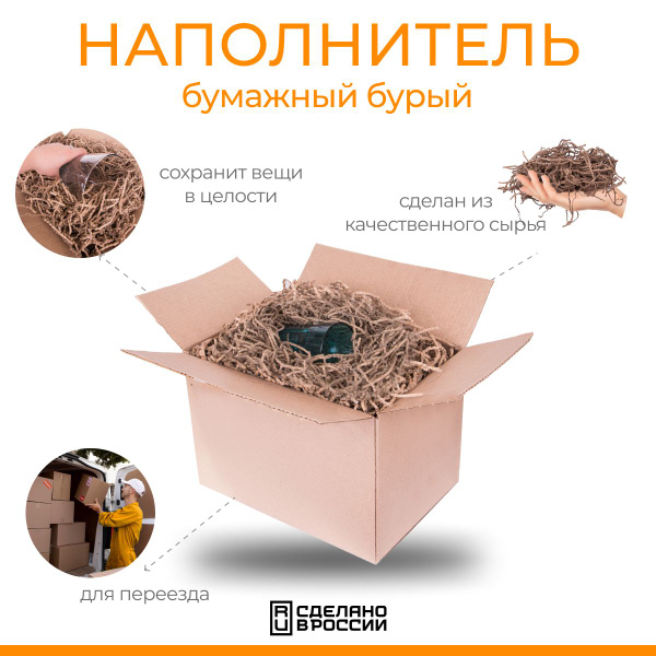Наполнитель картонный защитный плотный гофрированный упаковочный для ...