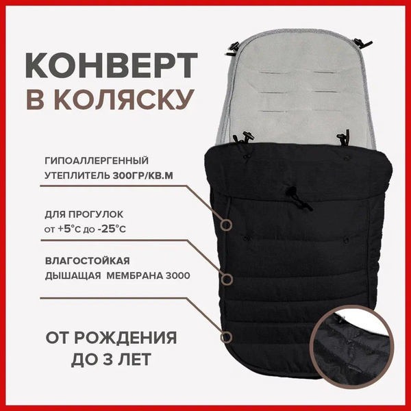 Конверт в коляску демисезонный на флисе - купить с доставкой по ...