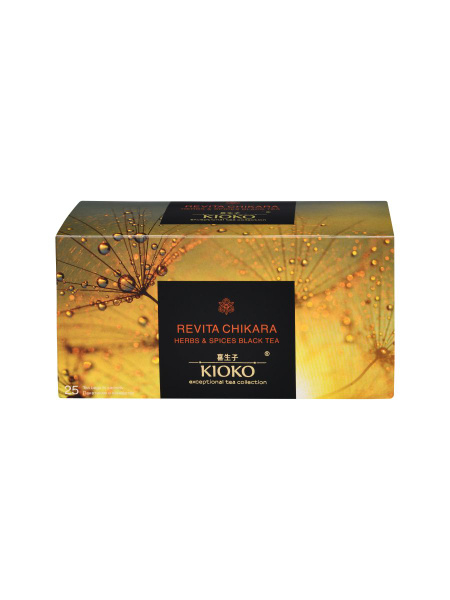 ЧАЙ черный KIOKO Revita Chikara, Травы и специи, 25 пак. х 2,0 гр ...