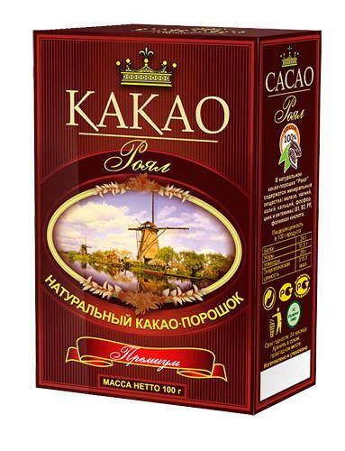 Какао порошок натуральный "РОЯЛ", 100 г х 12 шт - купить с доставкой по ...