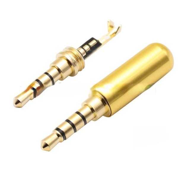 Аудио штекер, коннектор разъем Mini Jack 3.5мм, 4pin (Золотой) - купить ...