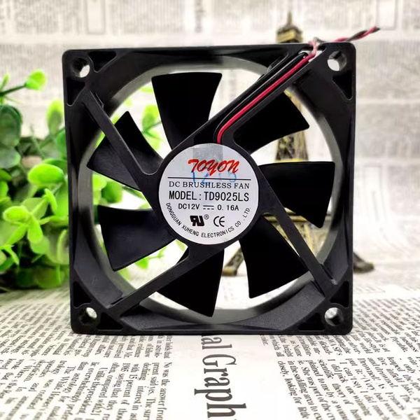 CYRMZAY Compatible per TONON TD9025LS 12V 0.16A 9cm 9025 9225 2-Wire Ventola Raffreddamento Ventilatore