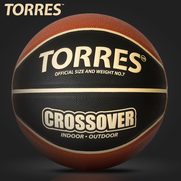 Мяч баскетбольный TORRES TORRESбаскCrossover, 7 размер, черный ...