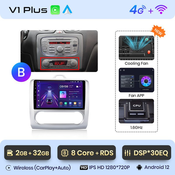Junsun AI Голосовое CarPlay Автомагнитола для Форд Фокус 2 3 Mk2/Mk3 ...