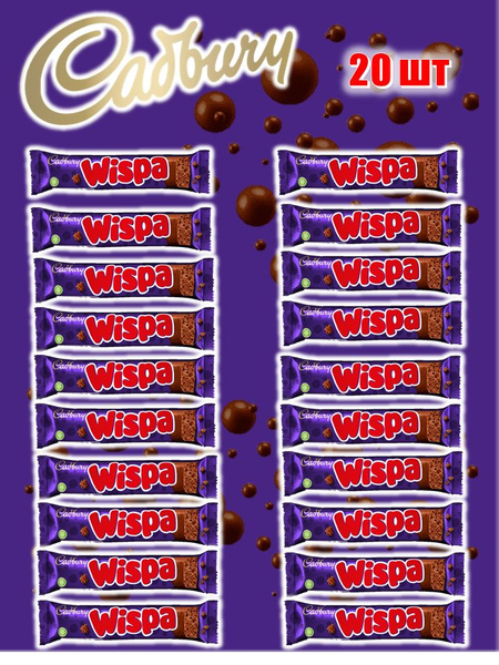 Шоколадный батончик Виспа 36 г * 20 шт / Cadbury Wispa 36 g*20 - купить ...