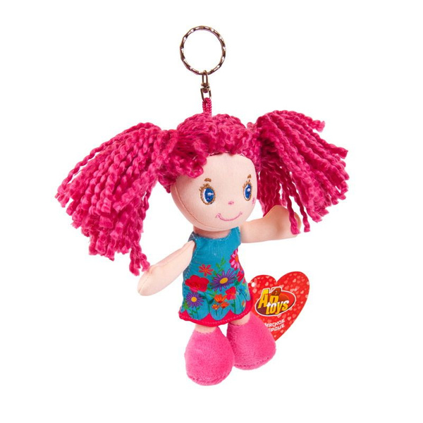 Кукла ABtoys Мягкое сердце, с розовыми волосами в голубом платье, на ...