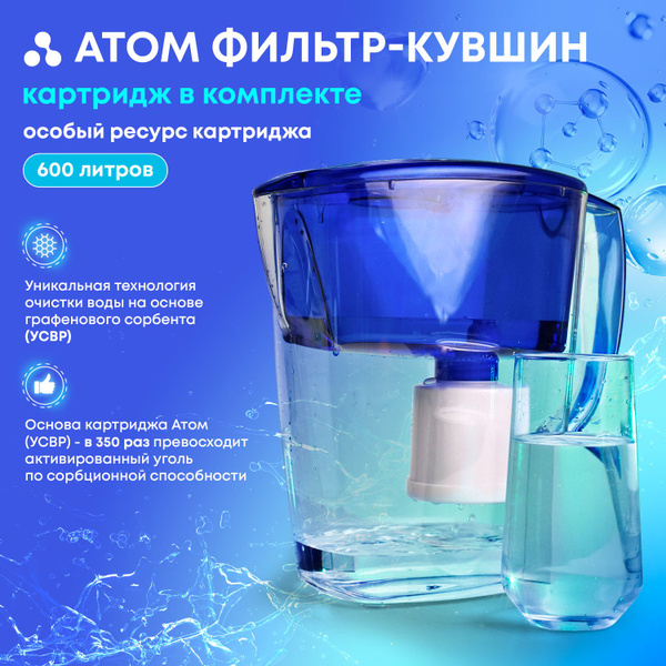 Фильтр-Кувшин для воды Атом - купить с доставкой по выгодным ценам в ...