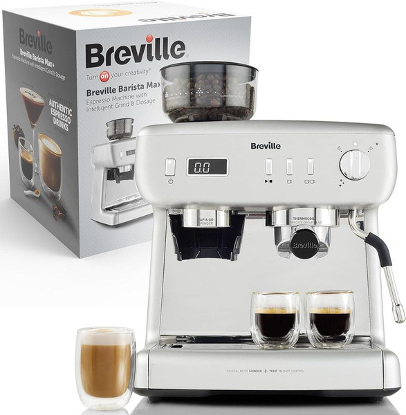 Breville Кофеварка рожковая Barista Max+, серый - купить с доставкой по ...