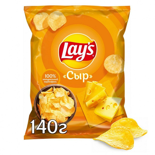 Lay's Чипсы Лейс Сыр 140г - купить с доставкой по выгодным ценам в ...