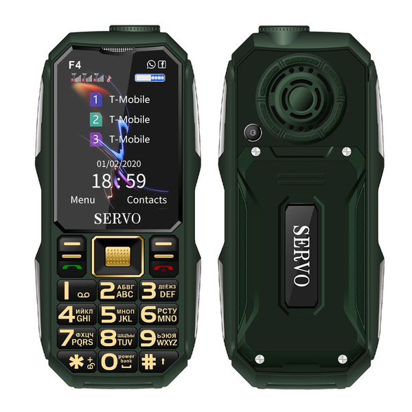Мобильный телефон SERVO F4, зеленый - купить по выгодной цене в ...