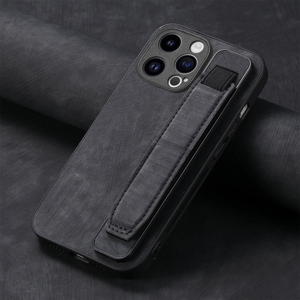 Кожаный чехол для Apple iPhone 14 Pro Max c защитой камеры / Кожаный ...